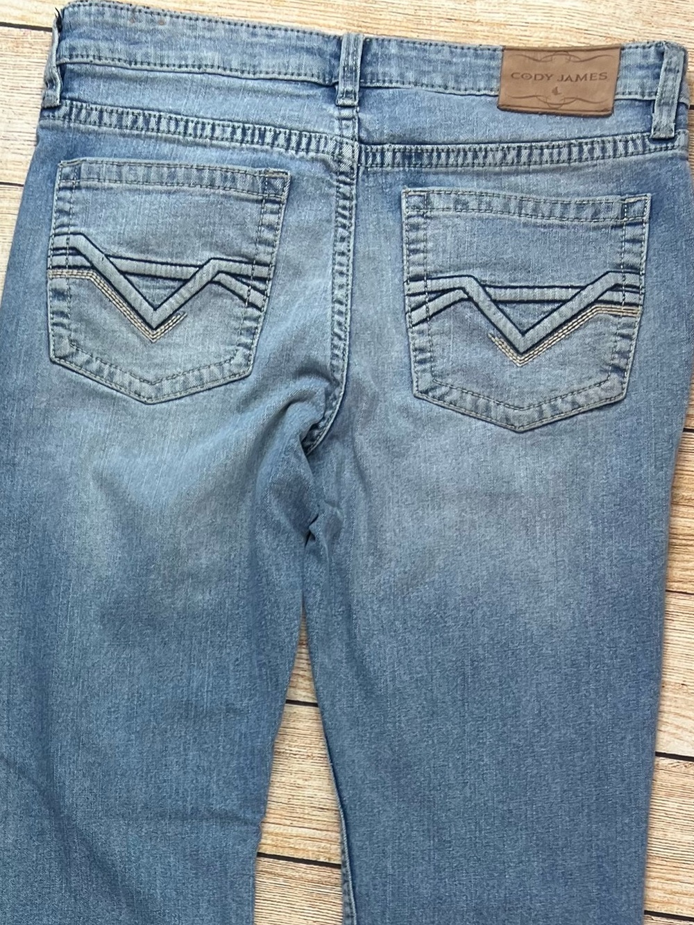 Mens Cody James Western Denim Blue Jeans Light Wash Size 33X36 - Picture 9 of 10